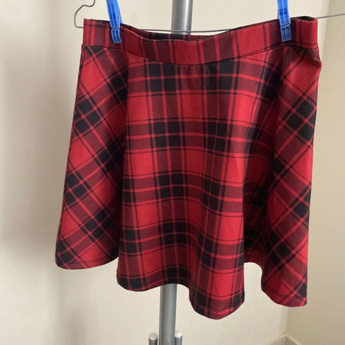 Red Plaid Tartan Skater Mini Skirt Terranova Medium Like New