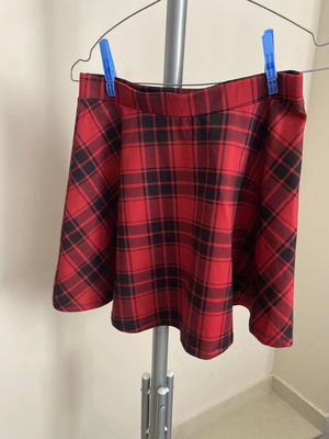 Red Plaid Tartan Skater Mini Skirt Terranova Medium Like New