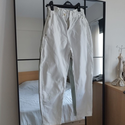 Mom Fit Jeans new, white, size S