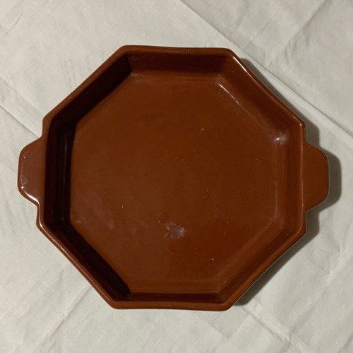 Heat-resistant glazed cookware used 30 cm