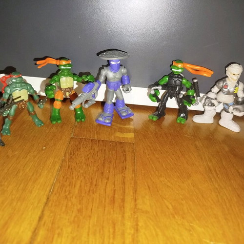 Teenage Mutant Ninja Turtles figures used