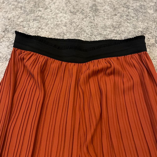 Stradivarius Pleated Culotte Pants XS Rust Orange like new