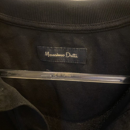 Massimo Dutti men's polo T-shirt used, black, size L