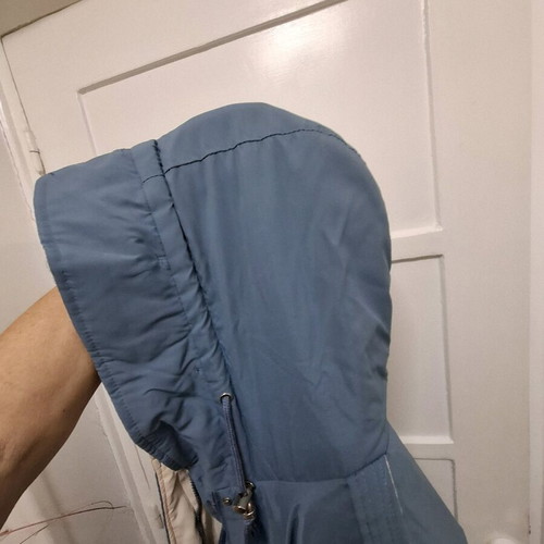 Parka jacket new with removable artificial fur lining blue
