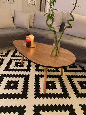 Coffee table new with raw wood surface