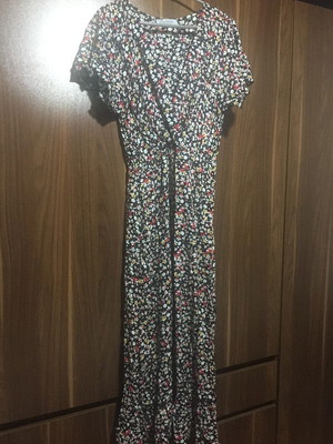 Black printed dress new, unworn, size M