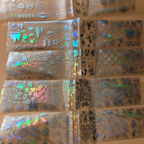 Aurora Glass holographic nail stickers new, pack of 5