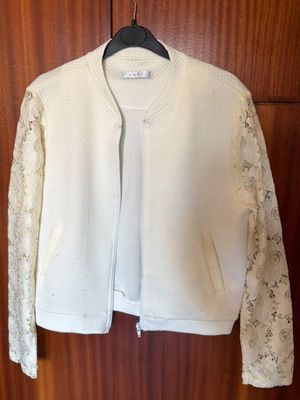 Ζακέτα Anel άσπρη δαντελωτή σαν καινούργιο, μέγεθος S