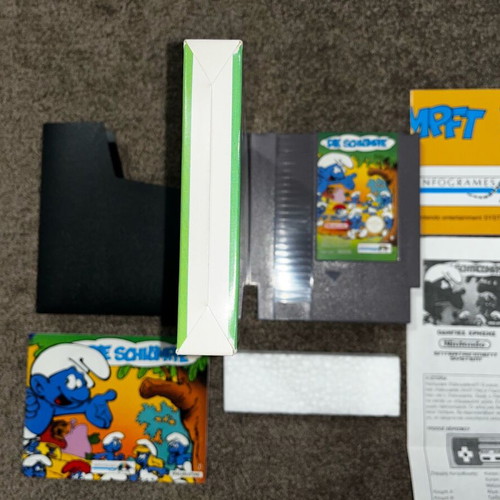 Nintendo NES game The Smurfs used with box and manuals