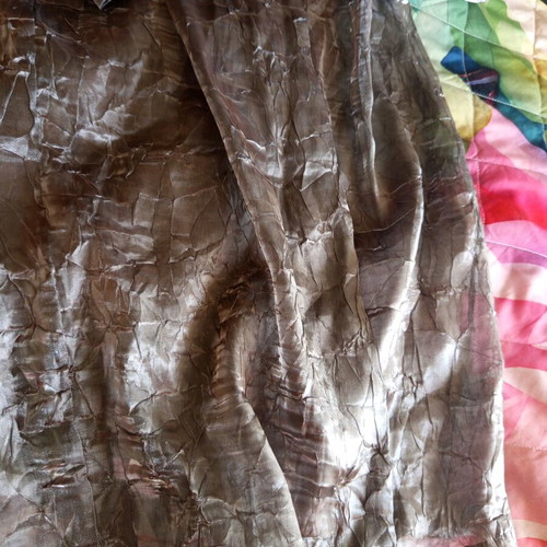 Long jacket size L like new, gray silver organza