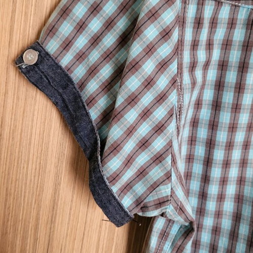 Men's short-sleeve shirt used, size S, turquoise