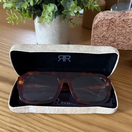 Red Raven Oversized Sunglasses Tortoise Shell Like New