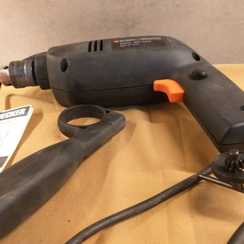 Black and Decker BD 551 hammer drill used, 400 Watt, 10 mm, vintage