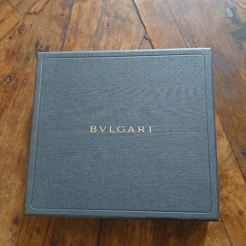 Authentic Bulgari jewelry box with suede case like new