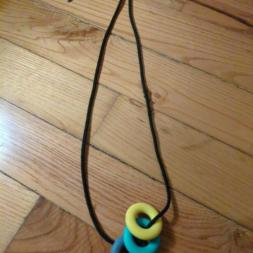 Teething necklace used, pack of 2, food grade silicone