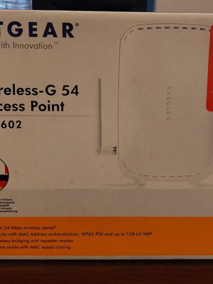 Netgear FS605 v3 switch and WG602 v4 wireless access point used