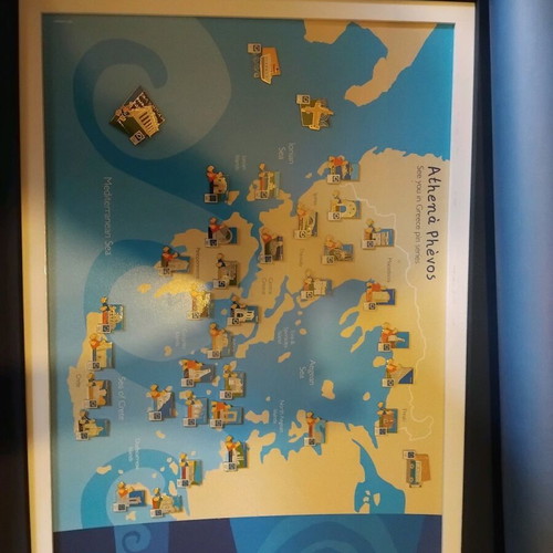Athens 2004 pin map frame like new