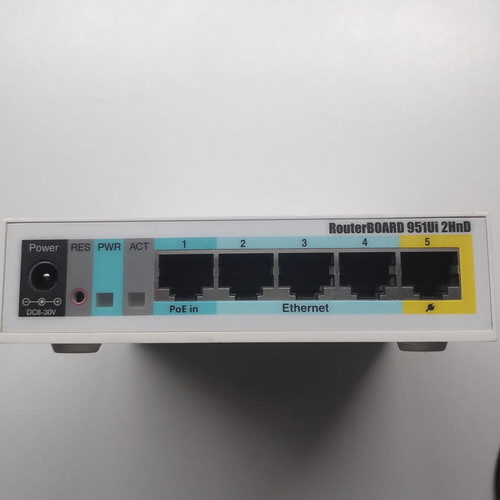 MikroTik RB951Ui-2HnD used SOHO wireless router