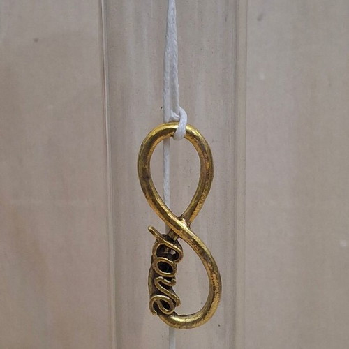 Glass test tube with infinite love decoration