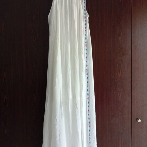 Only satin dress, size 38, white, lined