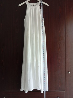Only satin dress, size 38, white, lined