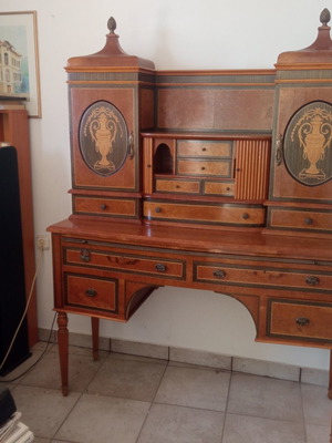 Secretary desk with marquetry used, neoclassical style