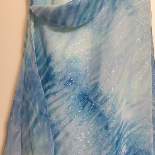 Maxi muslin dress Smaili’s Creations tie-dye blue turquoise like new