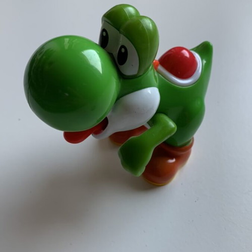 Yoshi figure from McDonald's used collectible with tongue button