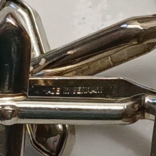 Ascot rhodium plated cufflinks like new, silver color