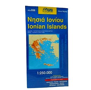 Χάρτης Οδικός Τουριστικός αναδιπλούμενος Νησιά Ιονίου