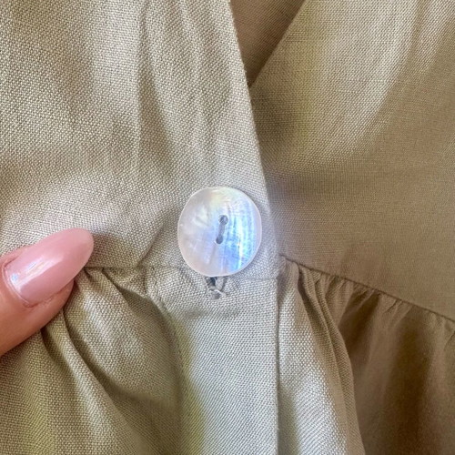 Zara women's long shirt size M like new in pale khaki