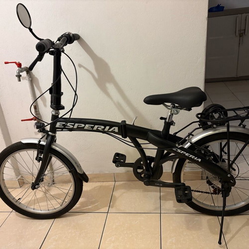 Esperia city folding bike like new, black, 6-speed