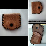 Leather handmade coin wallet new Greek made
