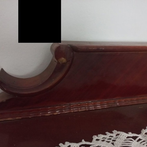 Handmade antique buffet with marquetry, 2.18x1.18x0.52 m