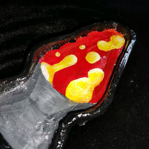 Lava lamp ashtray handmade from clay new