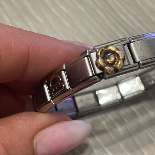Re Florence bracelet used, steel with 18k gold details