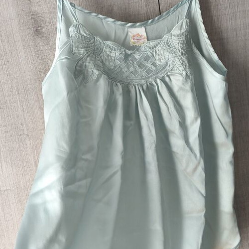 Vintage Primavera pajama set turquoise satin like new