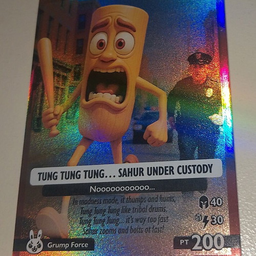 Tung Tung Tung Sahur Under Custody Nuclear Rare card like new