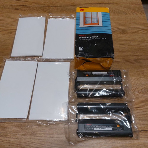 Kodak PHC-80 Photo Printer Cartridge and Paper Set new