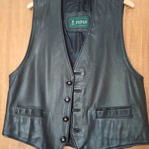 PAPAS Leather men's leather vest medium like new