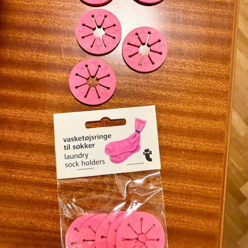 Set of laundry sock holder rings like new