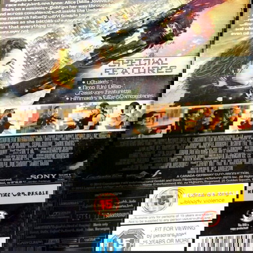 Resident Evil Retribution DVD μεταχειρισμένο, αγγλικοί υπότιτλοι, περιπέτεια τρόμου