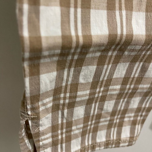 Moschino Capri High-Waisted Cotton Pants like new, checked white and brown