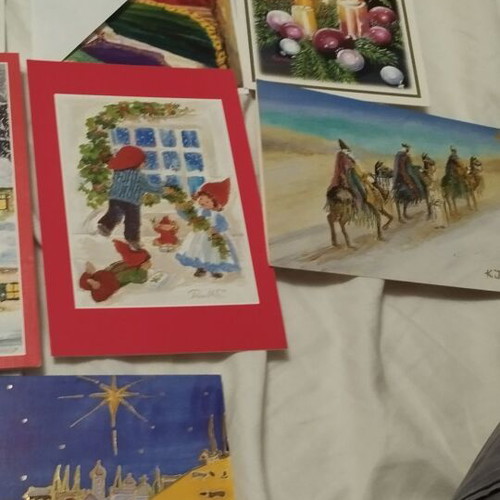 Christmas cards new, pack of 9 pieces