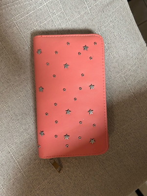 Women's wallet like new, red and pink with zipper