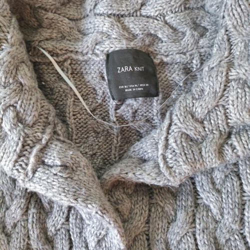 Zara knitted cardigan used, oversized gray