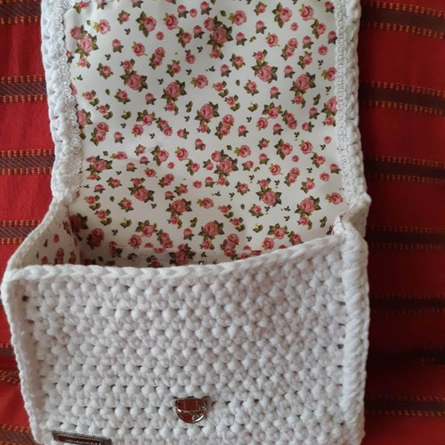 Handmade white crossbody bag new