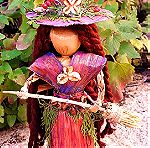  Μάγισσα Κούκλα χειροποίητη, φέρνει Καλή Τύχη, με φυσικά υλικά από φύλλα μπανάνας witch corn dolly