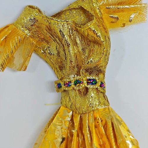 green emerald velvet dress Tiny Frock Shop National Barbie Doll Con ICON Glimmer In Gold Blond Dressed  Doll NRFB main image 1