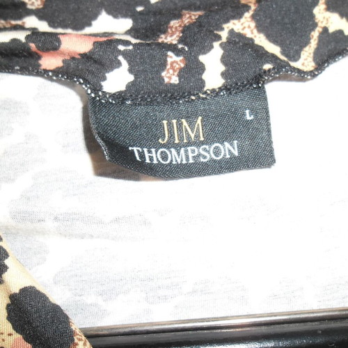 Jim Thomson σετ μπλούζα κρουαζέ και παρεό λεοπάρ σαν καινούργιο, βαμβάκι